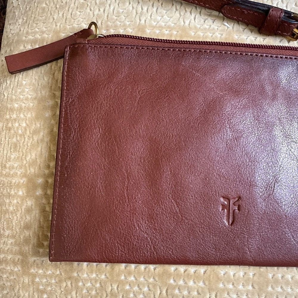 Frye wristlet 6”x 9” brown - Picture 3 of 7